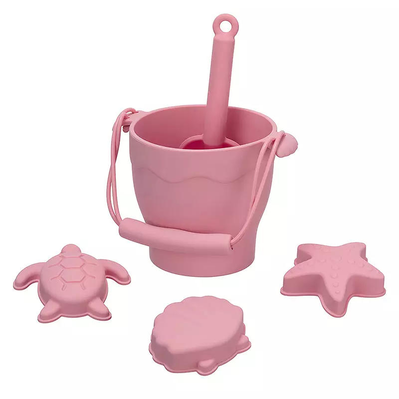 SILICONE SAND BUCKET SET - PINK - The Rolling Cart