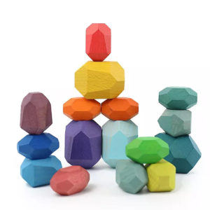 Wooden Stackign Stone Toy for Kids below 3 years